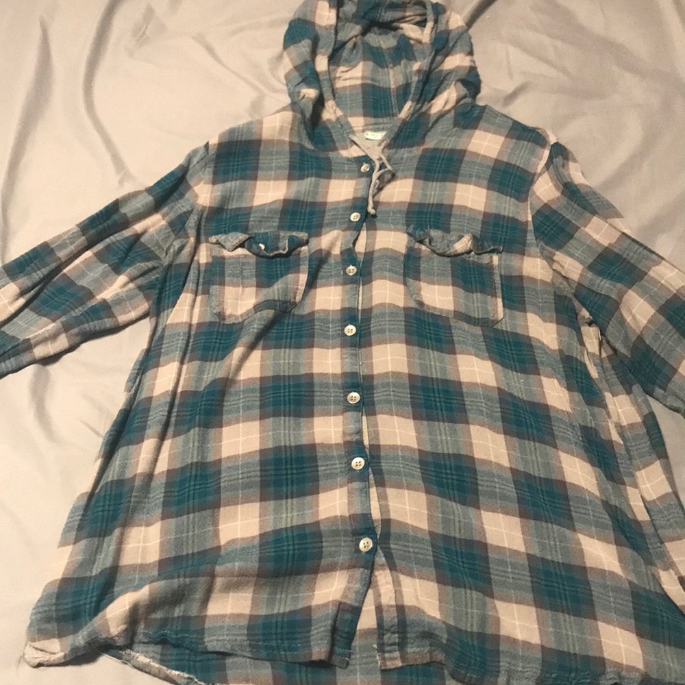 Maurice’s flannel with hood! And chest pockets